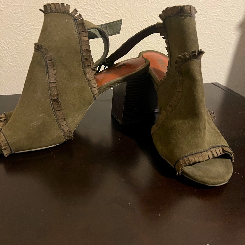 Olive green booties